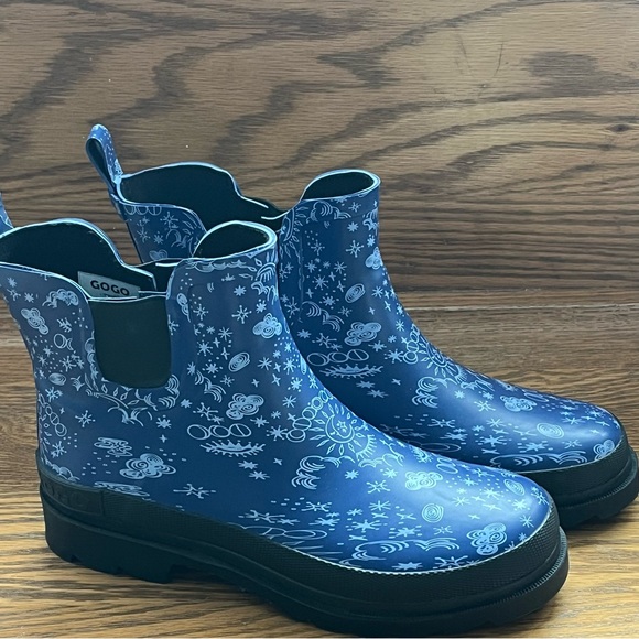 GOGO Shoes - GOGO Women’s Rain Boots Ankle Garden Boots Celestial Blue Size 7